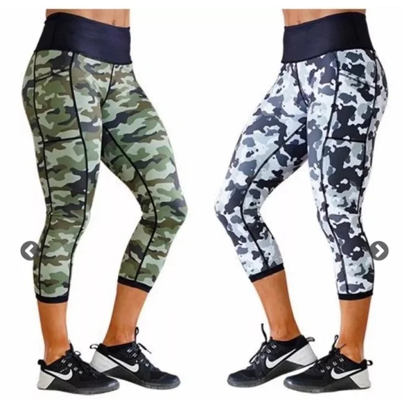 CVG Reversible Camouflage Capri Leggings - Picture 1 of 4